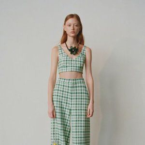 Zara Green Check Bra Top, NWT, XXL